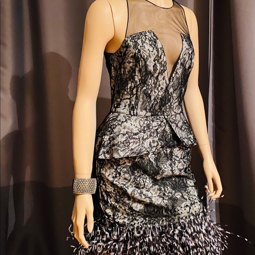 Evening Noir Sachin+Babi tethered dress, size 2
